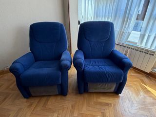 Poltrone relax reclinabili blu