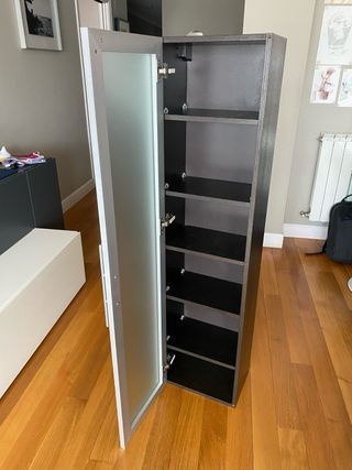 Mueble de baño madera y cristal