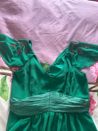 Vestido fiesta Tintoreto verde Talla M