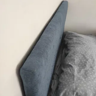 Cabecero de cama azul individual