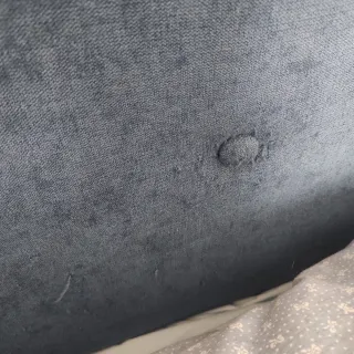 Cabecero de cama azul individual