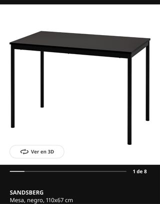 Mesa comedor con cristal templado Ikea sandaberg