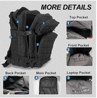 Mochila Táctica Militar 45L Impermeable