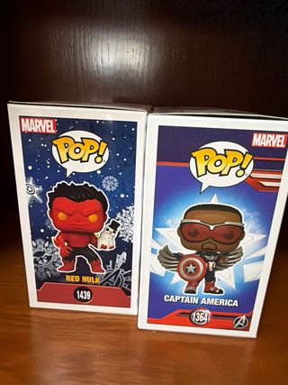 Pack 2 Funko Pop Capitán América Falcon y Red Hulk