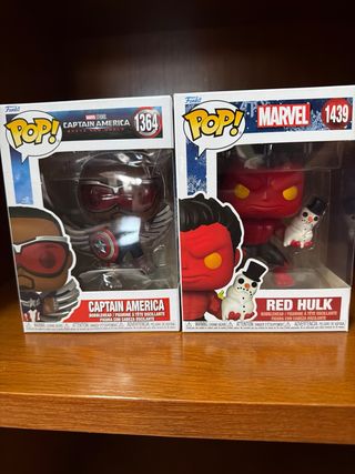 Pack 2 Funko Pop Capitán América Falcon y Red Hulk