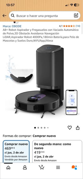 Robot Aspirador Obode A8+ Nuevo