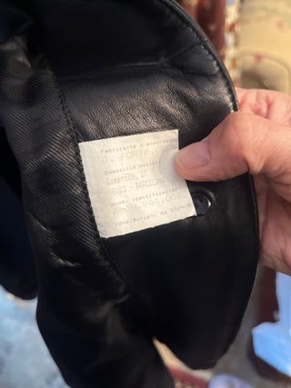 Abrigo piel negro vintage