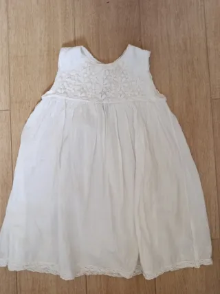 Vestido blanco niña encaje verano