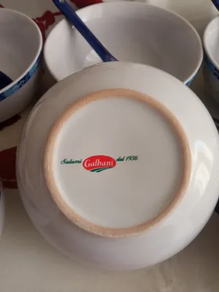 Set 6 ciotole con cucchiaino Galbani