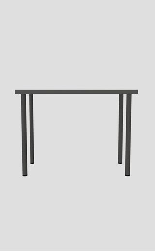 Mesa de escritorio gris metálica