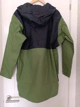 Chubasquero Columbia gris y verde