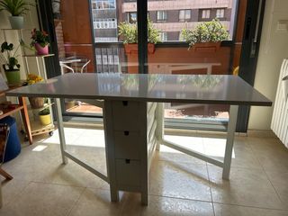 Mesa extensible 6 cajones madera