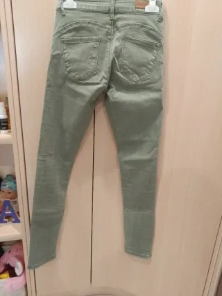 Pantalones vaqueros azul marino y verde Talla XS