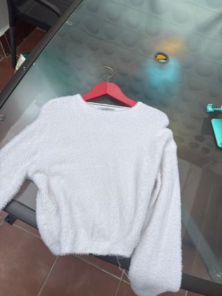 PULL&BEAR Sudadera Blanca Talla S