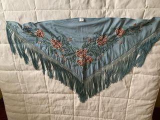 Mantoncillo Flamenca Bordado Flores
