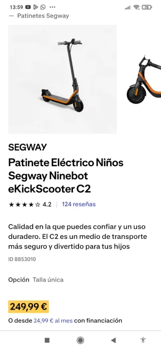 Patinete Eléctrico NINEBOT