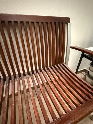 Juego de sala exterior madera