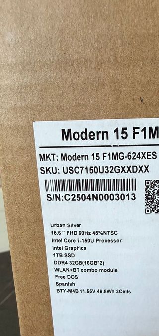 MSI Modern 15 i7 / 32GB RAM / 1TB SSD