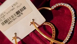 Orecchini Bronzallure placcato Oro 18 Kt e zirconi