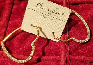 Orecchini Bronzallure placcato Oro 18 Kt e zirconi