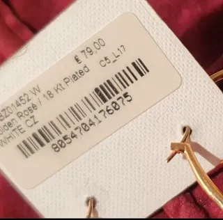 Orecchini Bronzallure placcato Oro 18 Kt e zirconi