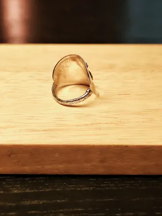 Anillo Cuchara Antigua, Plata y Ajustable
