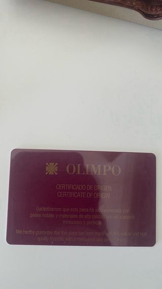 Elegante cartera Olimpo piel marrón