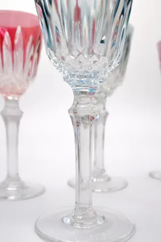 Copas de cristal de uranio Bohemia - 1950/60.