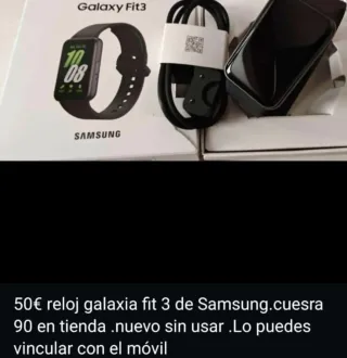 Reloj Samsung Galaxy Fit 3 Negro
