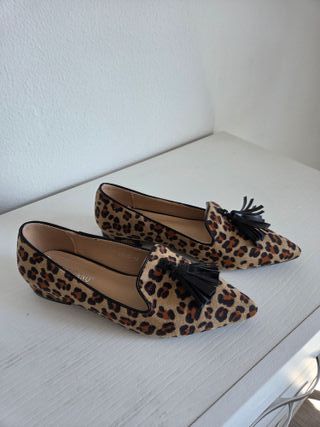 Mocasines de mujer con estampado de leopardo