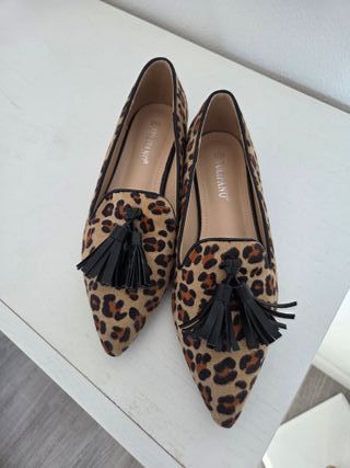 Mocasines de mujer con estampado de leopardo