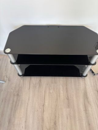 Mobile TV in vetro nero e argento