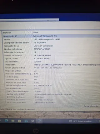 Portátil HP 640 G4 Plata