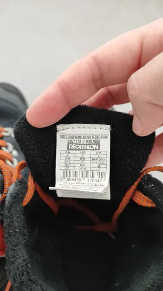 Botas senderismo Quechua Talla 33 Impermeables