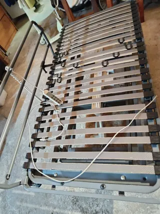 Cama articulada eléctrica con carro elevador