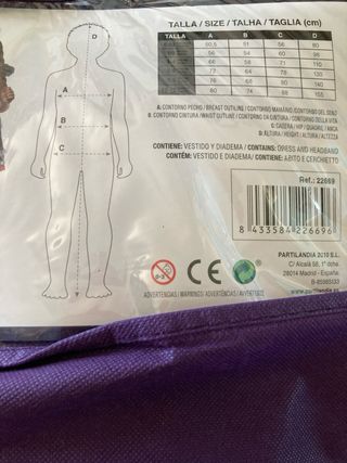 Disfraz Catrina infantil 5-6 años