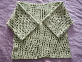 Jersey crochet verde
