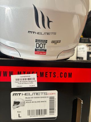 Casco MT Helmets Genesis SV Blanco