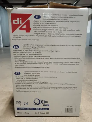 Aspirador Sólidos y Líquidos di4 Mini