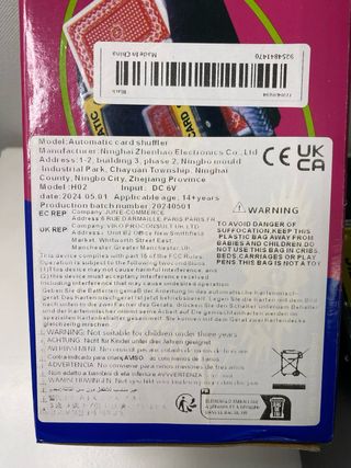 Barajador Automático Cartas 2 Barajas