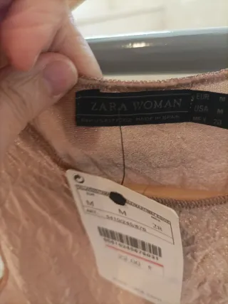 Camiseta Zara fiesta dorada Talla M
