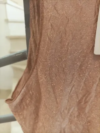 Camiseta Zara fiesta dorada Talla M