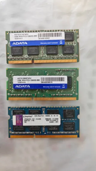 Memoria RAM ADATA y Kingston 4GB + 2GB PC3