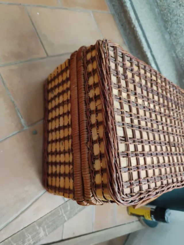 Cesta de picnic mimbre con accesorios