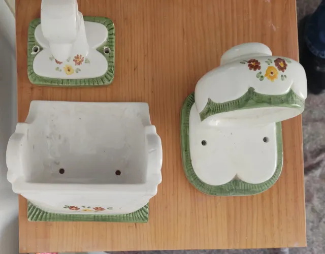 Regalo Accesorios Baño Cerámica Flores