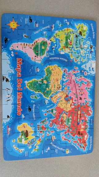 Puzzle Magnético Mapa del Mundo Mundo Diver