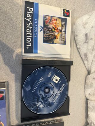 Lote 4 juegos PS1: Rally, Tenis, Moto, Bici