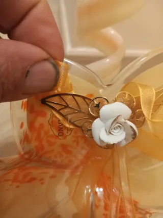 Porta candela fiore vetro Murano