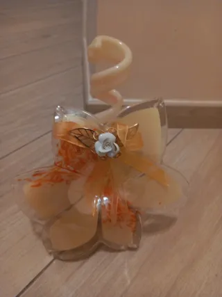 Porta candela fiore vetro Murano