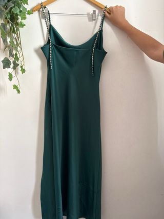 Vestido largo verde esmeralda